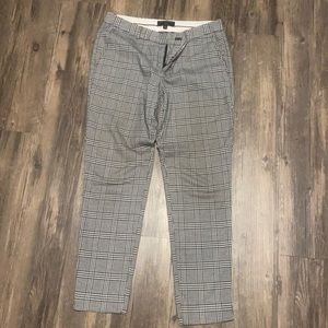 Black and white checked dress pants